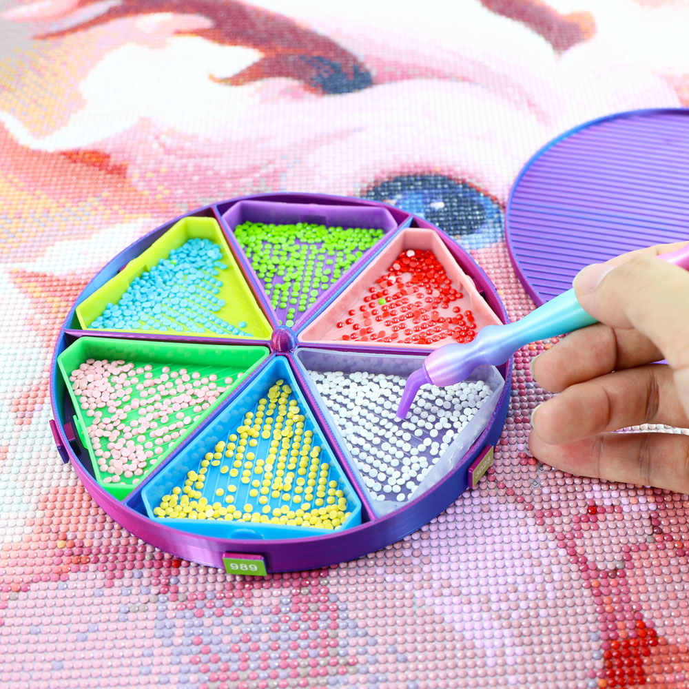 Embroidery Uae - 회전 비즈 트레이 정리함 다이아몬드 페인팅