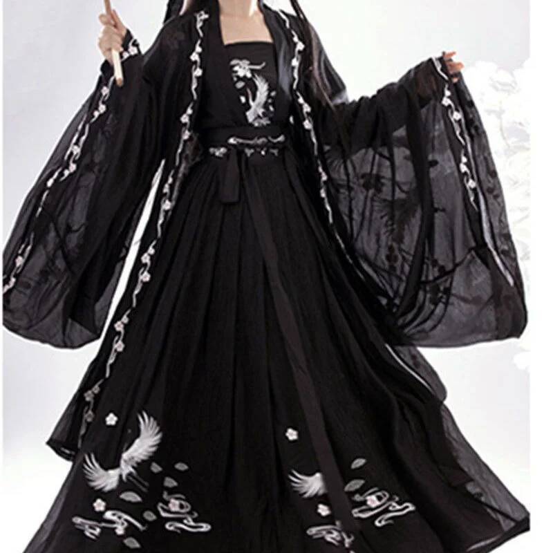 Embroidery Shirt - 중국 고대 Hanfu 여성 중공업 자수