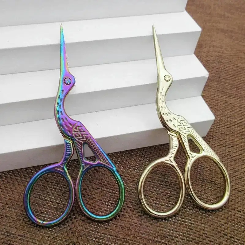 Embroidery Scissors Small - 크레인 입 모양 가위 레트로 크로스
