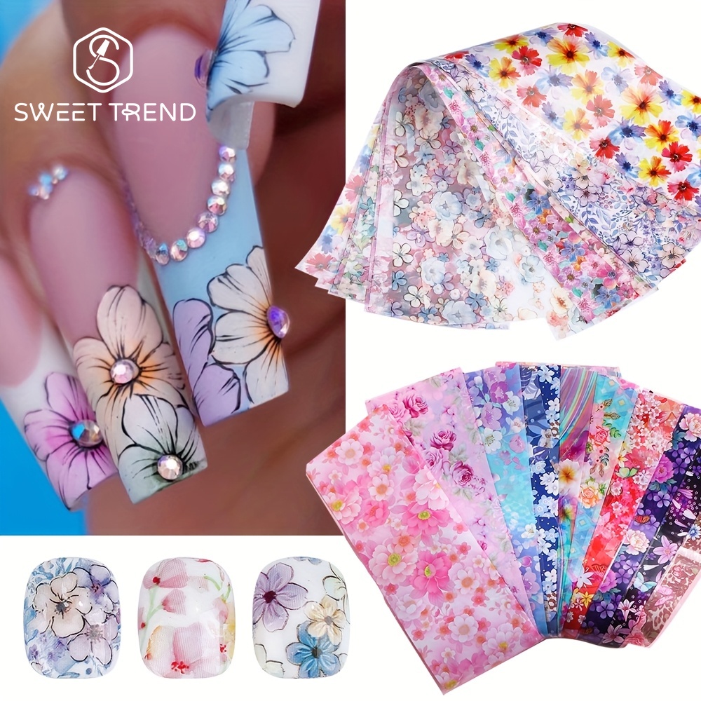 Transfer Paper Carbon - 20pcs 꽃 네일 아트 전사 포일
