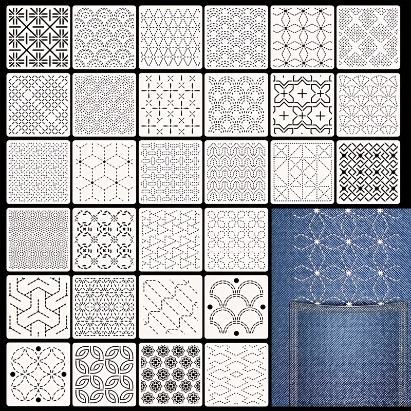 Embroidery Yarn - 30개 자수 템플릿 DIY 자수 패턴