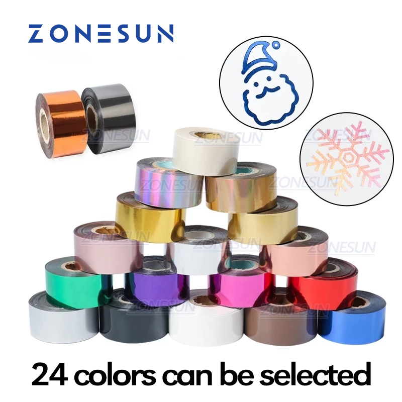 Transfer Paper Carbon - ZONESUN 3/4/5cm 골드 실버 블랙 호일