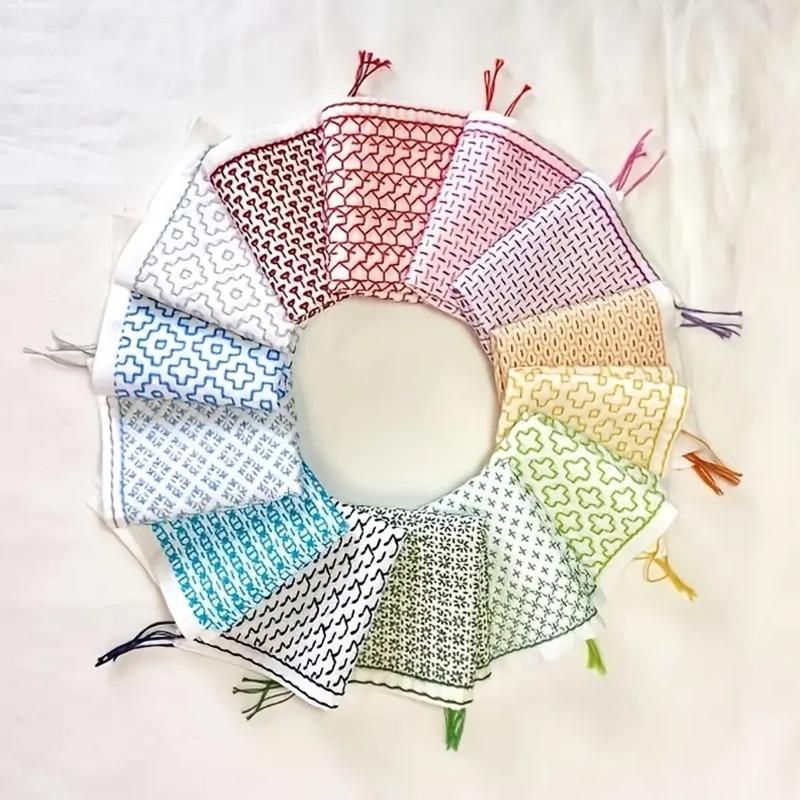 Embroidery Needle - 9/32개 실과 바늘 데님 원단 손자수