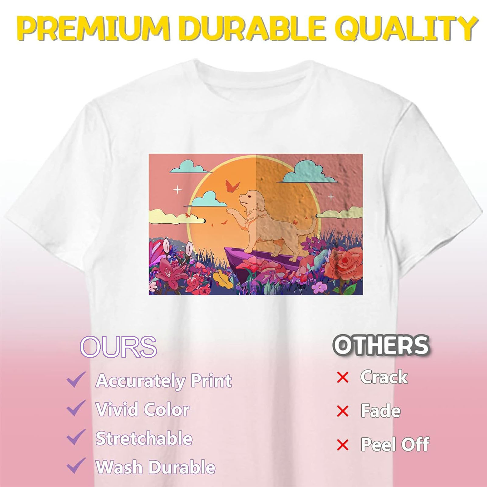 5매 A4 티셔츠용 열전사 용지 빛과 흰색 직물용 잉크 - Transfer Paper Carbon 리뷰 및 가격