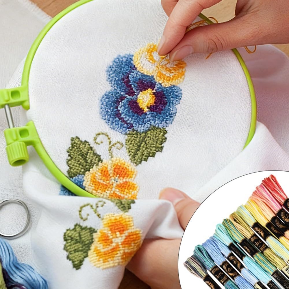 12개의 실뭉치, 105야드, 6합, 다양한 색상의 크 - Embroidery Bracelet 리뷰 및 가격