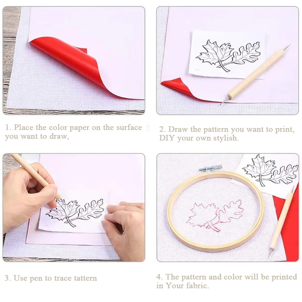 10개/세트 자수 전사 카본 페이퍼 수용성 트레이싱 페 - Embroidery Web 리뷰 및 가격