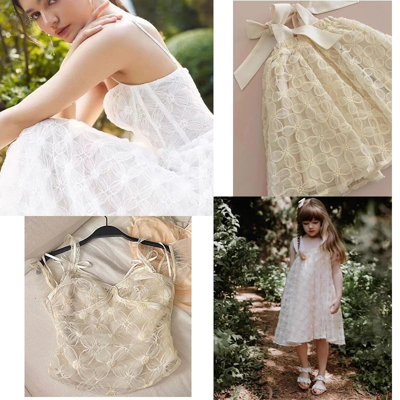 네잎 클로버 꽃 메쉬 자수 레이스 원단, 웨딩 드레스, - Embroidery Web 리뷰 및 가격