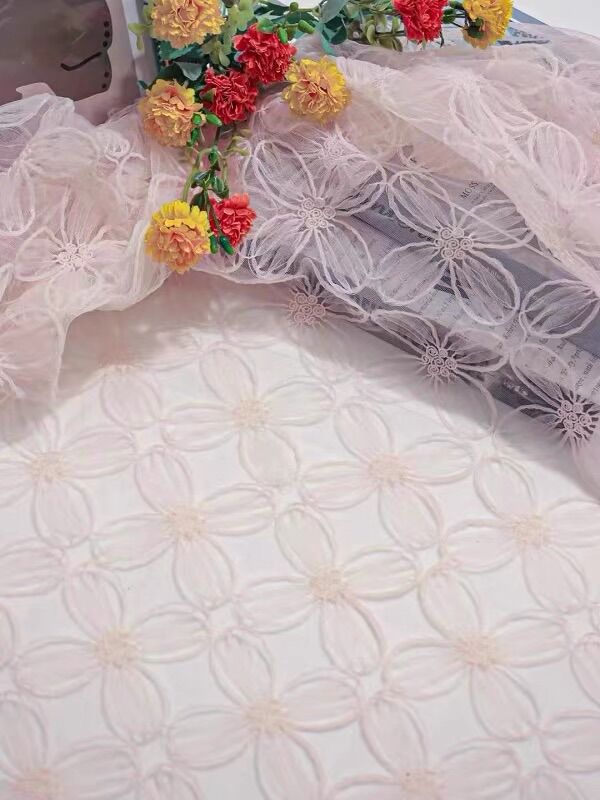 네잎 클로버 꽃 메쉬 자수 레이스 원단, 웨딩 드레스, - Embroidery Web 리뷰 및 가격