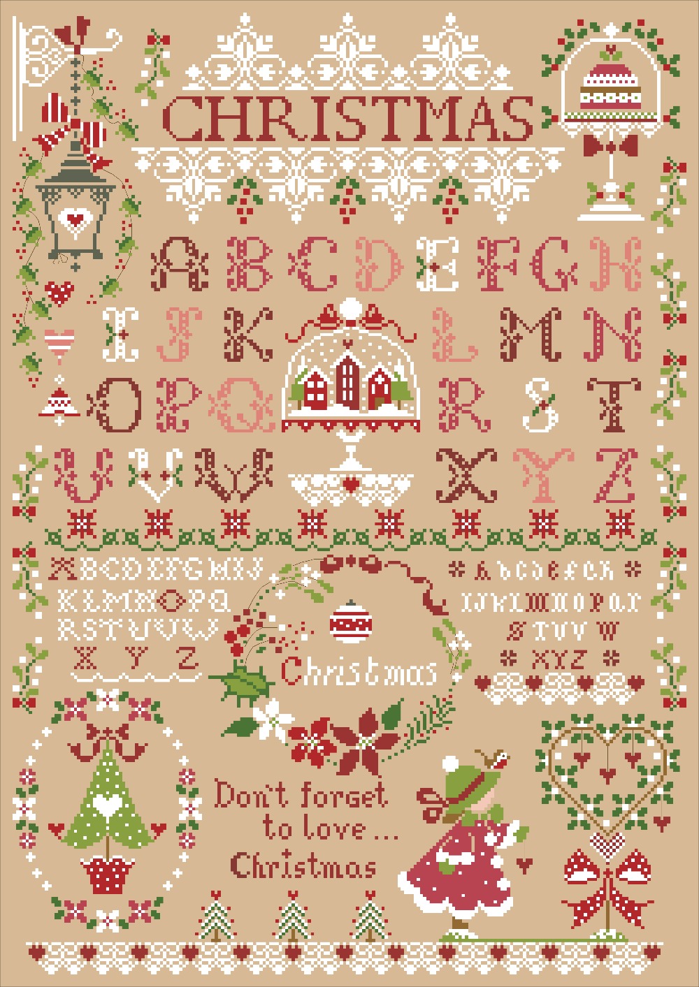 크리스마스 소녀 크로스 스티치 키트, 크리스마스 선물, - Embroidery Xmas Designs 리뷰 및 가격
