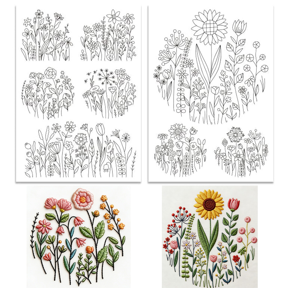 수용성 자수 안정제 꽃 나비, 손바느질 DIY 초보자를 - Embroidery Web 리뷰 및 가격