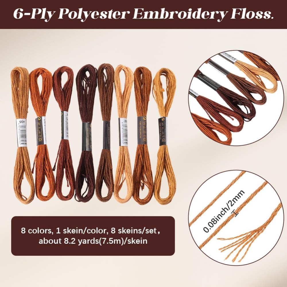 8가닥 6줄 갈색 자수실 폴리에스터 다양한 색상 그라데 - Embroidery Bracelet 리뷰 및 가격