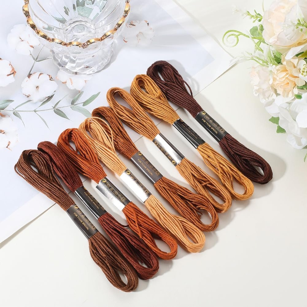 8가닥 6줄 갈색 자수실 폴리에스터 다양한 색상 그라데 - Embroidery Bracelet 리뷰 및 가격