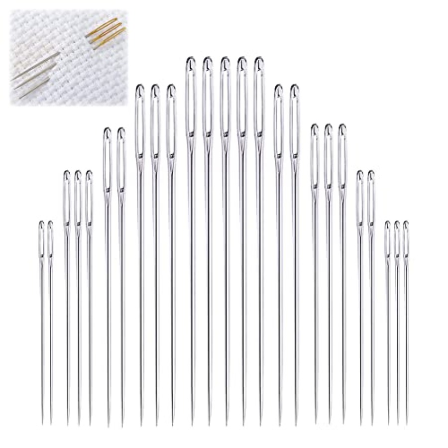 대형 눈금바늘, 자수 바늘, 스테인리스 스틸, 25개입 - Embroidery Needle 리뷰 및 가격