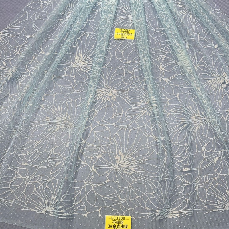 2026 라이트 그린 핫세일 패션 디자인 아프리카 글리 - Embroidery Net Fabric 리뷰 및 가격