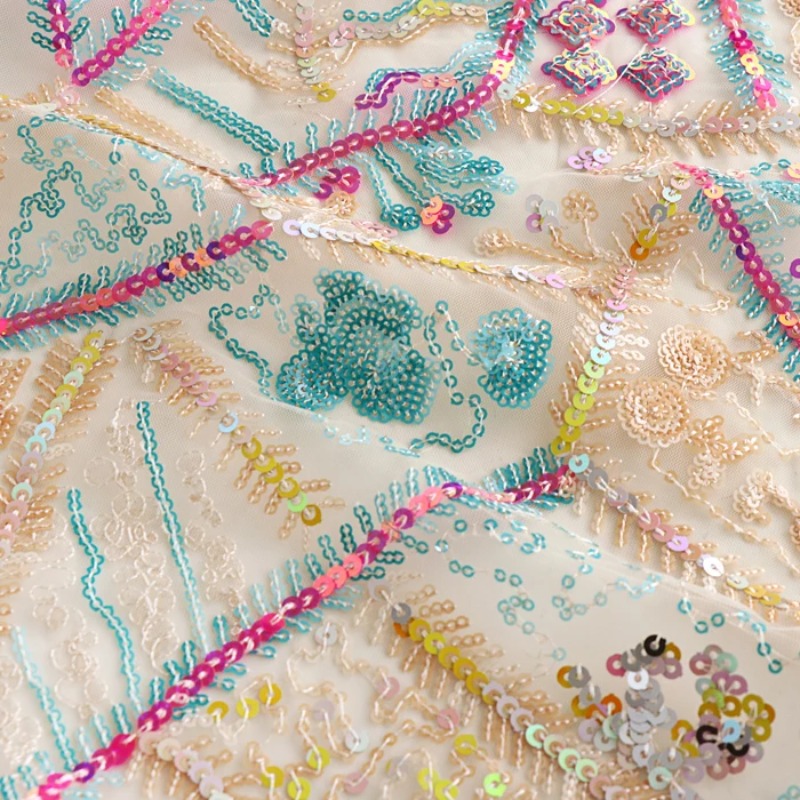 부드러운 원사 다채로운 장식 조각 기하학적 자수 메쉬  - Embroidery Web 리뷰 및 가격