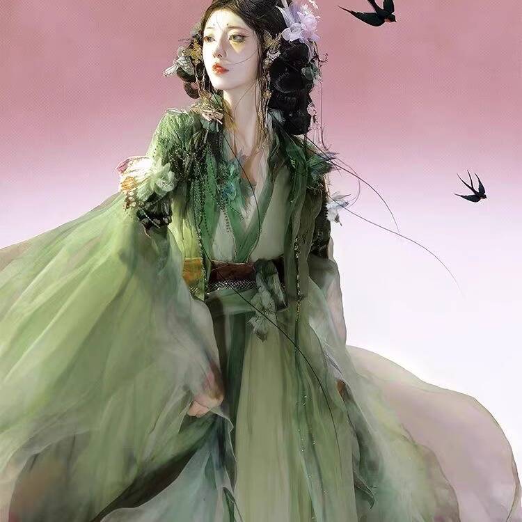 새로운 신화 중공업 자수 큰 소매 셔츠 Hanfu 여성 - Embroidery Cotton 리뷰 및 가격