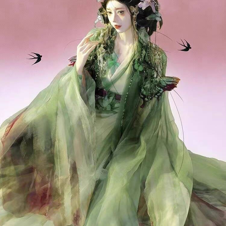 새로운 신화 중공업 자수 큰 소매 셔츠 Hanfu 여성 - Embroidery Cotton 리뷰 및 가격