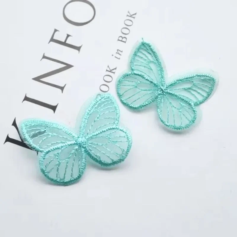 20 개/몫 4.5*3.5cm 수 놓은 메쉬 나비 천  - Embroidery Web 리뷰 및 가격