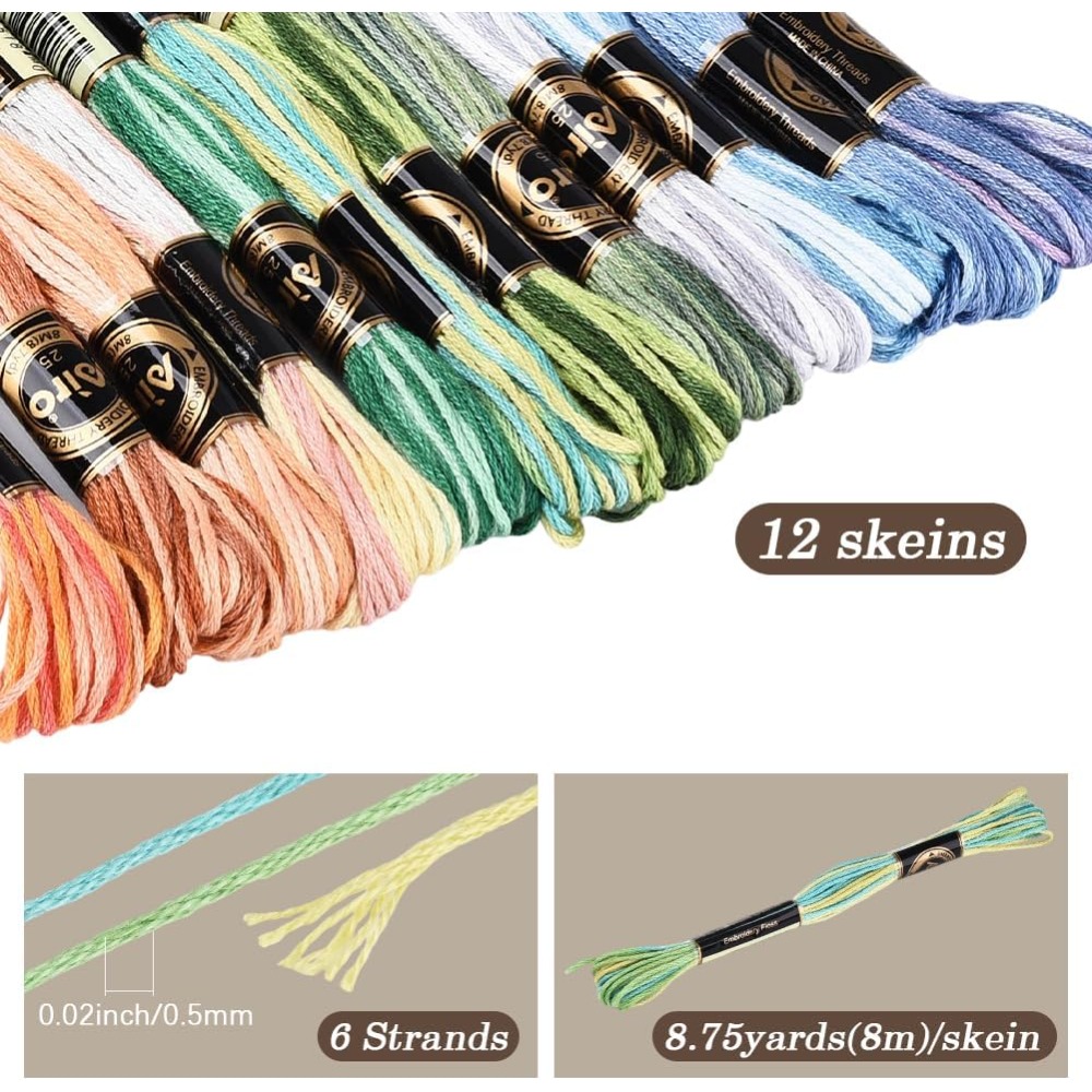12개의 실뭉치, 105야드 크로스 스티치 자수실, 다 - Embroidery Bracelet 리뷰 및 가격