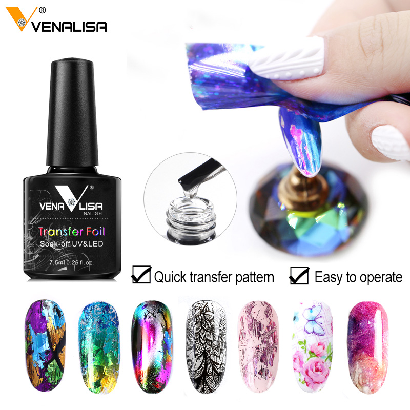 Venalisa 7.5ml 전송 호일 젤 매니큐어 LE - Transfer Paper Carbon 리뷰 및 가격