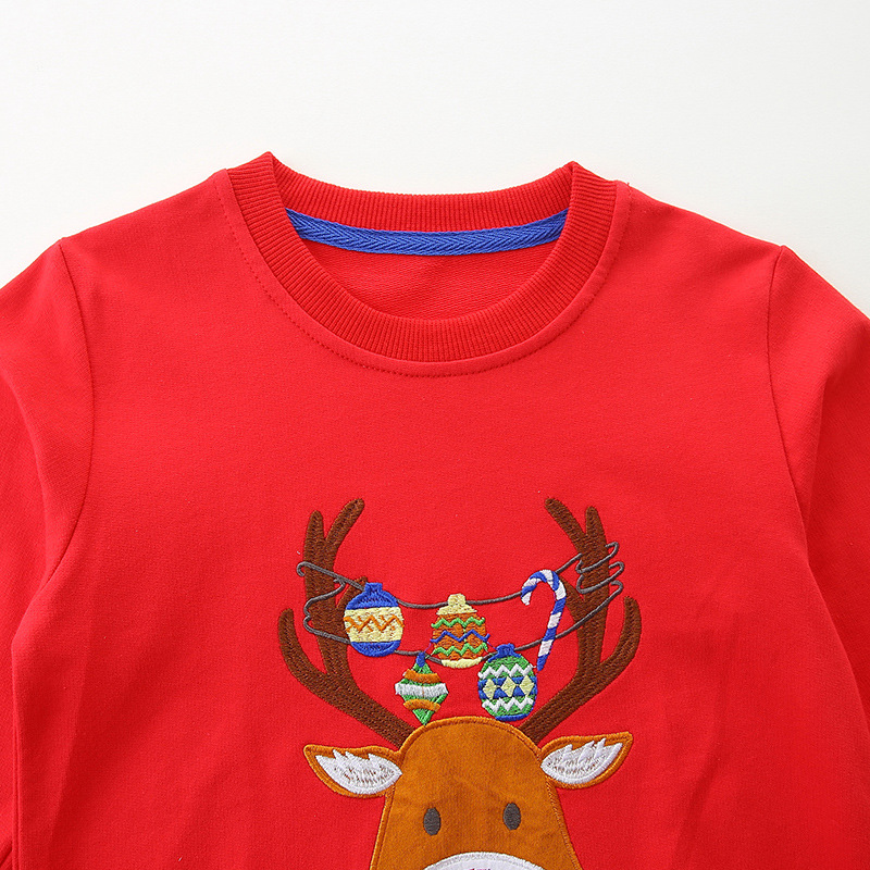 어린이를위한 크리스마스 스웨터 소년 소녀 100% 코튼 - Embroidery Xmas Designs 리뷰 및 가격