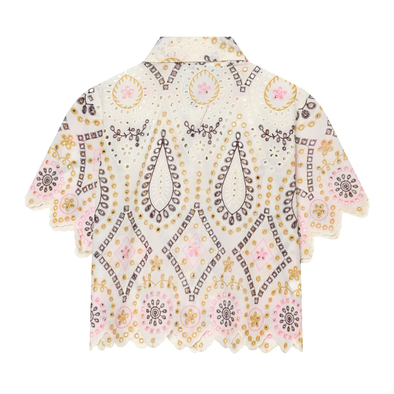 PRINTKAOIR 여성 패션 속이 빈 자수 아일렛 셔 - Embroidery Eyelet 리뷰 및 가격
