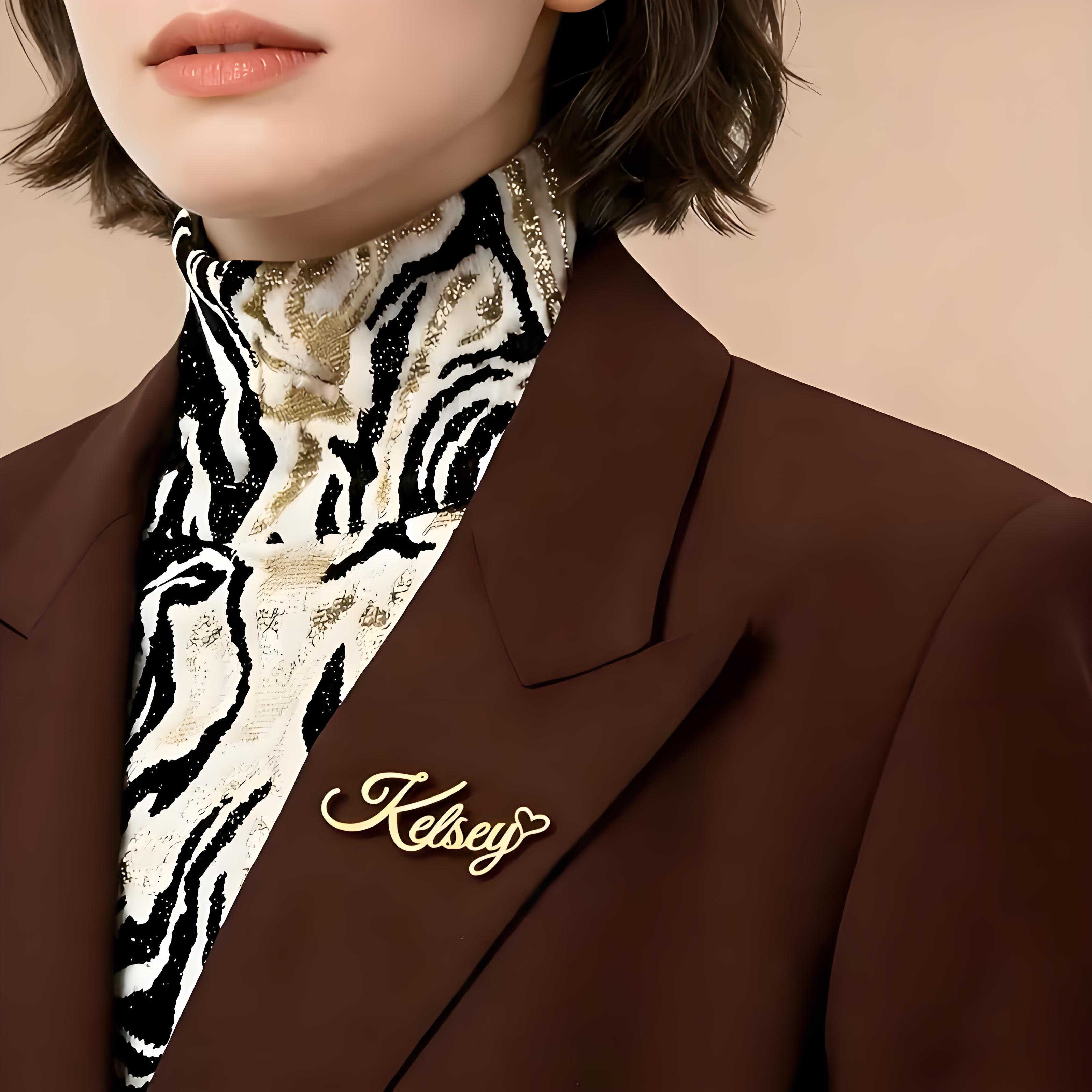 맞춤형 필기체 이름 라펠 핀, 하트 모양 스테인리스 스 - Embroidery Name 리뷰 및 가격