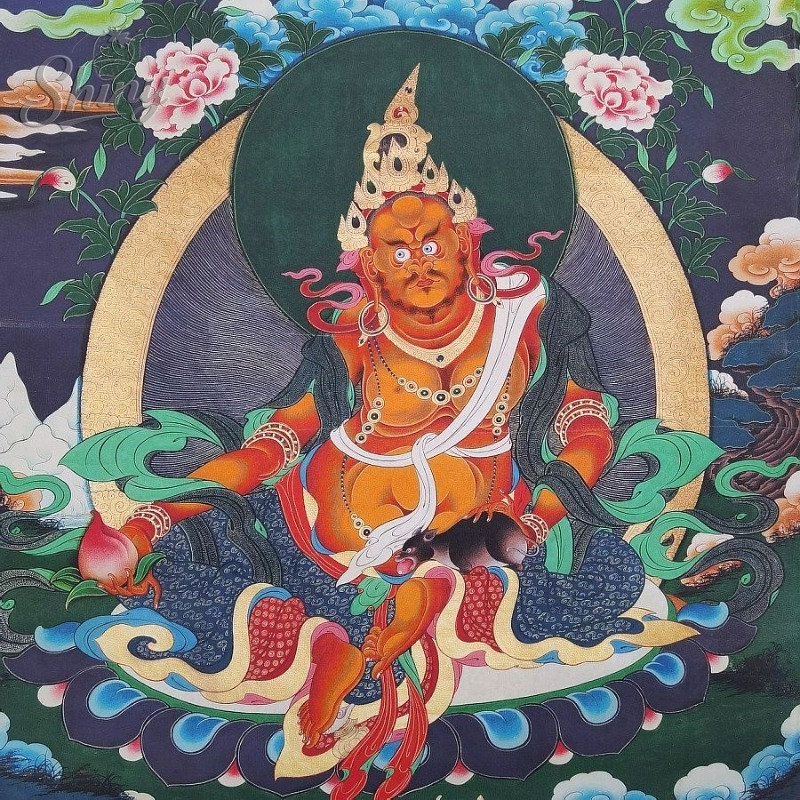 35.4인치 보물의 왕, 티베트 탕카 자수 그림, 금실 - Embroidery Gold 리뷰 및 가격