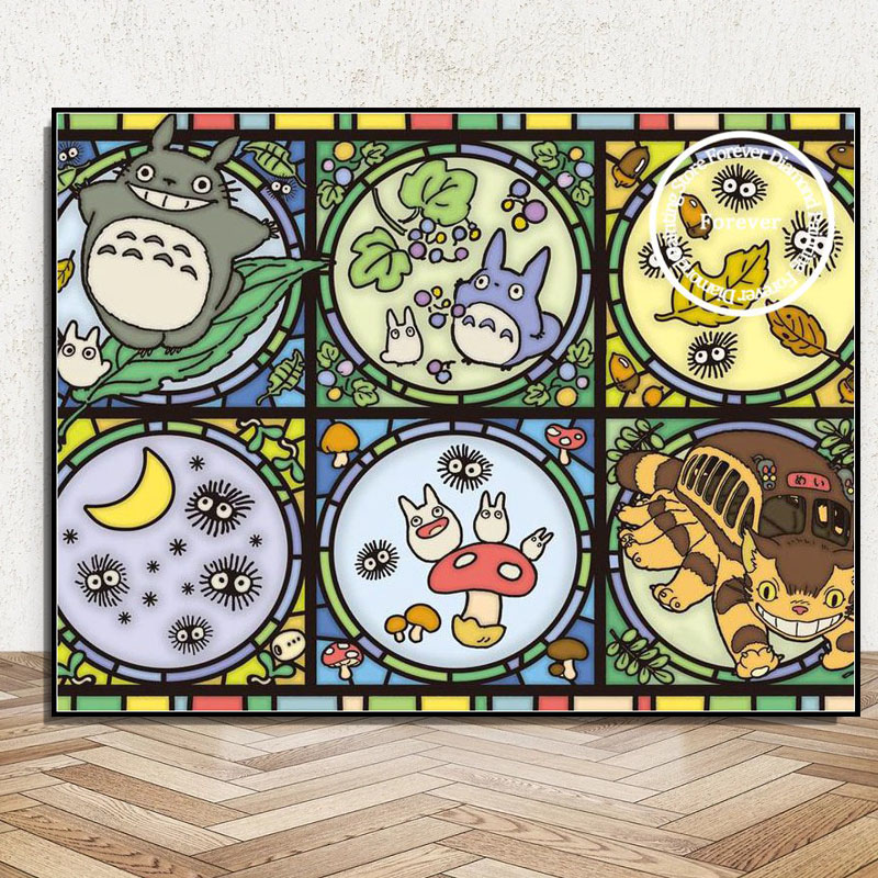 일본 고양이 애니메이션 아트 패턴 전체 드릴 다이아몬드 - Embroidery Roll Pattern 리뷰 및 가격