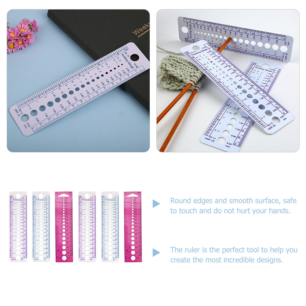 6Pcs 뜨개질 게이지 눈금자 크로셰 자수 수공예품을위 - Embroidery Needle 리뷰 및 가격