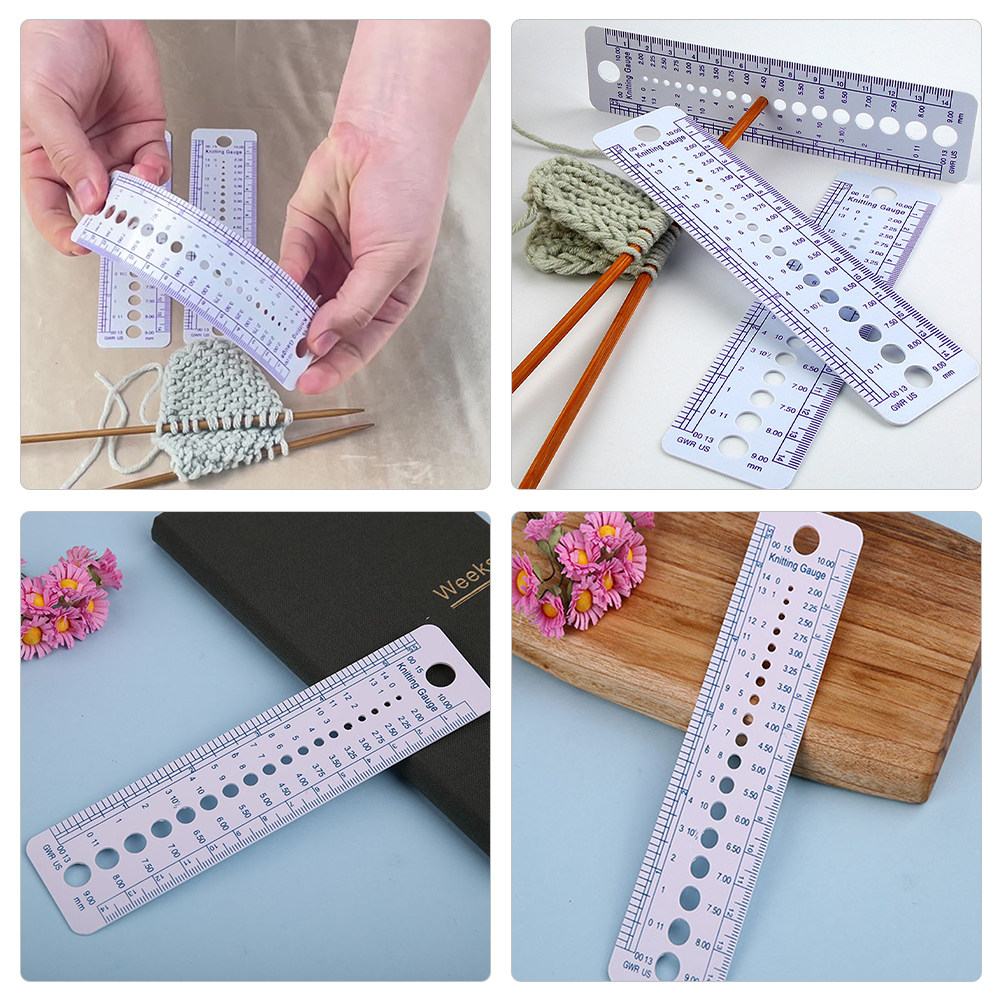 6Pcs 뜨개질 게이지 눈금자 크로셰 자수 수공예품을위 - Embroidery Needle 리뷰 및 가격