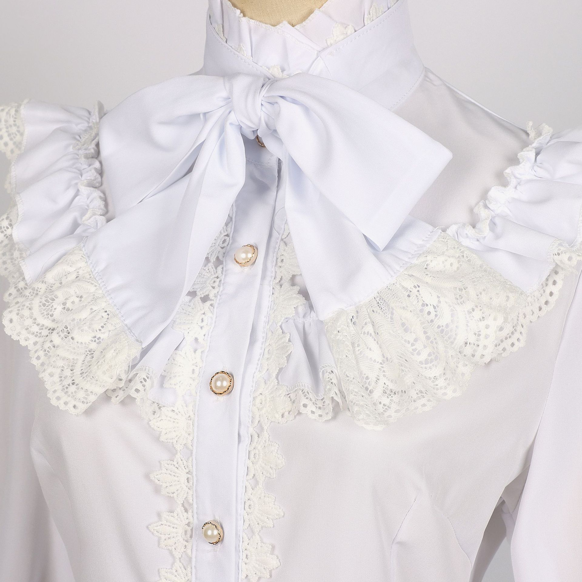 신상 여성용 빅토리아풍 고딕 셔츠, 빈티지 긴팔 레이스 - Embroidery Shirt 리뷰 및 가격