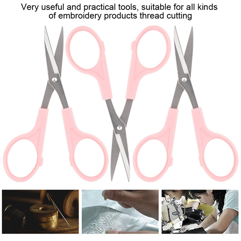 3개입 고정밀 곡선 자수 가위 핑크 니들포인트 블레이드 - Embroidery Scissors Small 리뷰 및 가격