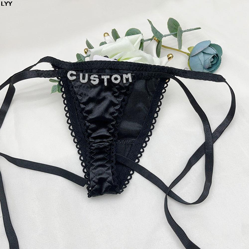 맞춤 이름 끈 팬티 삼각 브라 세트 2종/세트 섹시한  - Embroidery Name 리뷰 및 가격