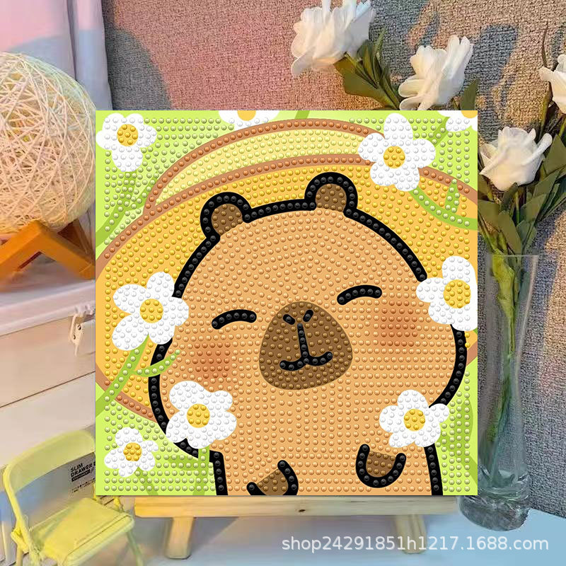 만화 카피바라 크리스탈 다이아몬드 장식 그림 액자 아트 - Embroidery Frame 리뷰 및 가격
