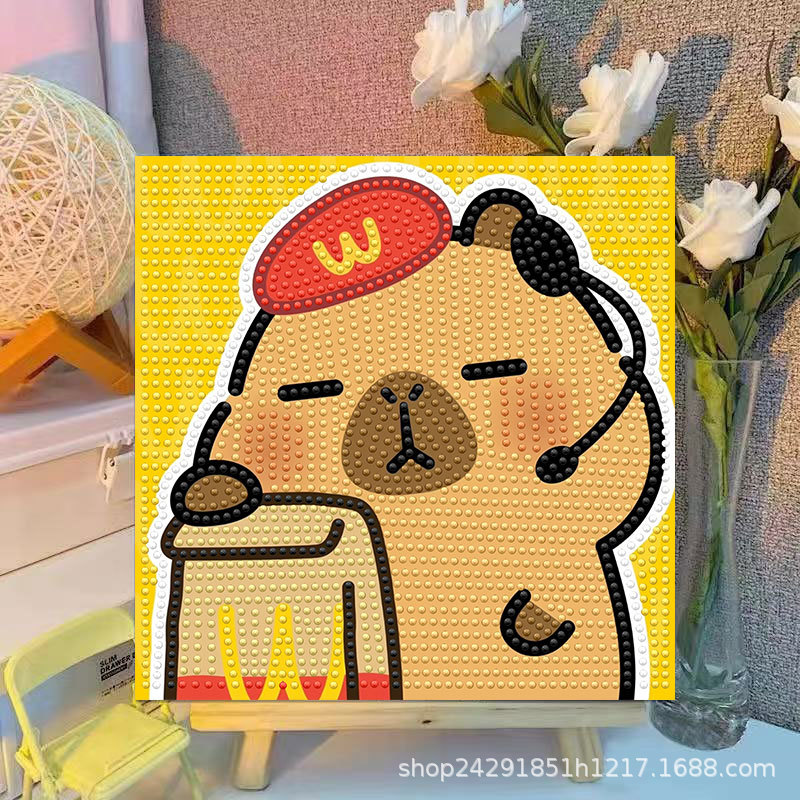 만화 카피바라 크리스탈 다이아몬드 장식 그림 액자 아트 - Embroidery Frame 리뷰 및 가격