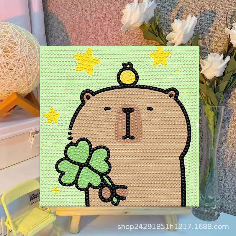 만화 카피바라 크리스탈 다이아몬드 장식 그림 액자 아트 - Embroidery Frame 리뷰 및 가격