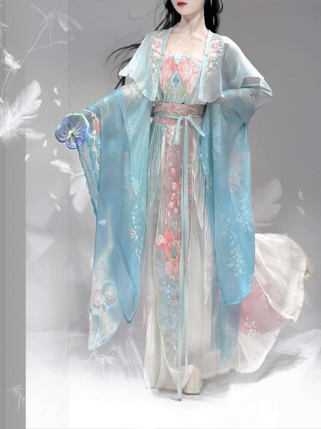 새로운 Hanfu Wei Jinfeng 중공업 자수 허 - Embroidery Cotton 리뷰 및 가격