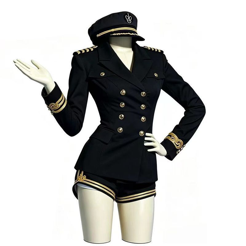 여성용 흑백 선원복 2피스 세트 금색 자수 KPOP 아 - Embroidery Gold 리뷰 및 가격